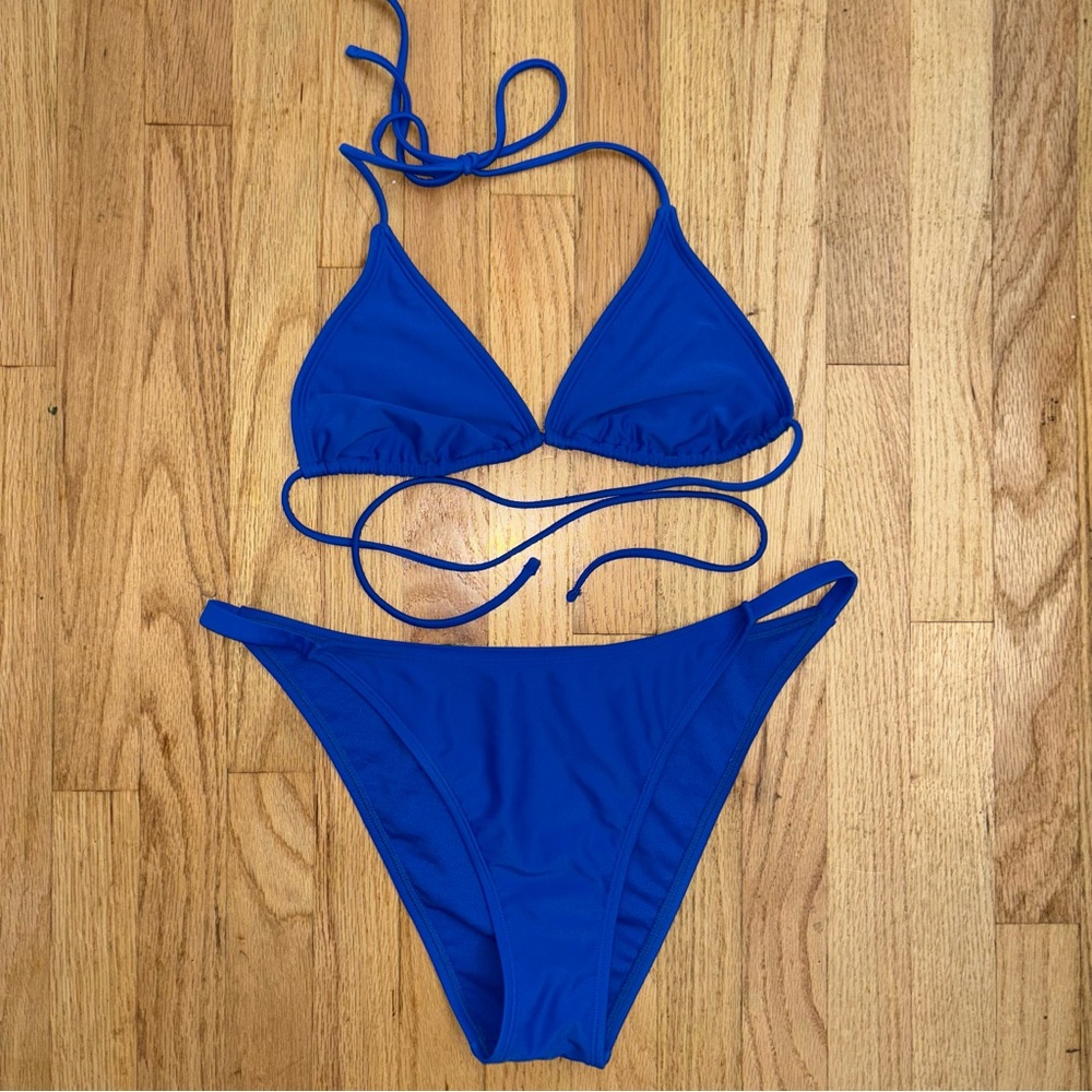 Blue Triangle Bikini Set